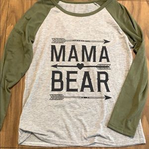 Mama bear baseball tee